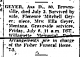 Geyer, Asa Dwight 5 Jul 1962 - Funeral Notice